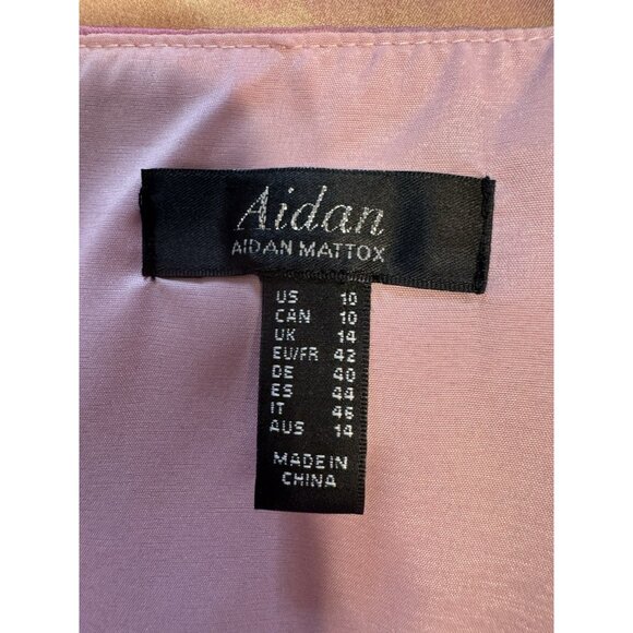 Aidan Mattox 10 Pink Floral Long Maxi Gown Dress Pockets Party Wedding NWT - Picture 10 of 13